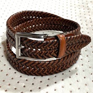 CDF Men's Brown Faux Leather Braided Belt Sz. 32 / 80
